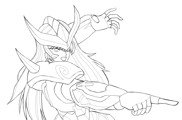 【線画】スコーピオンのミロ【聖闘士星矢】