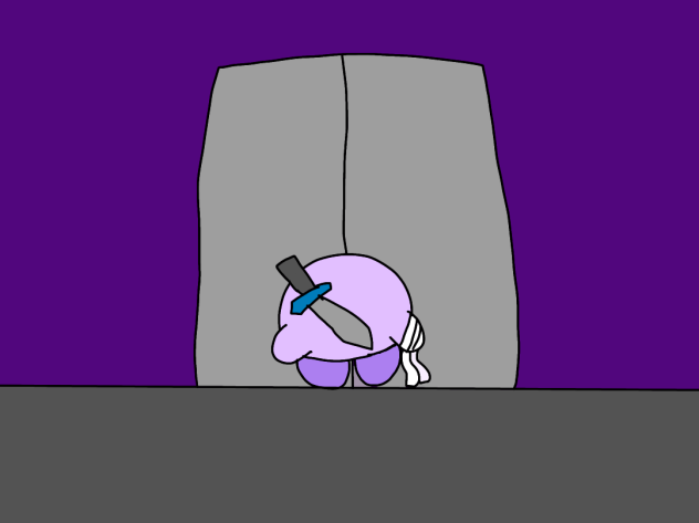 なぞのカービィのうしろすがた
