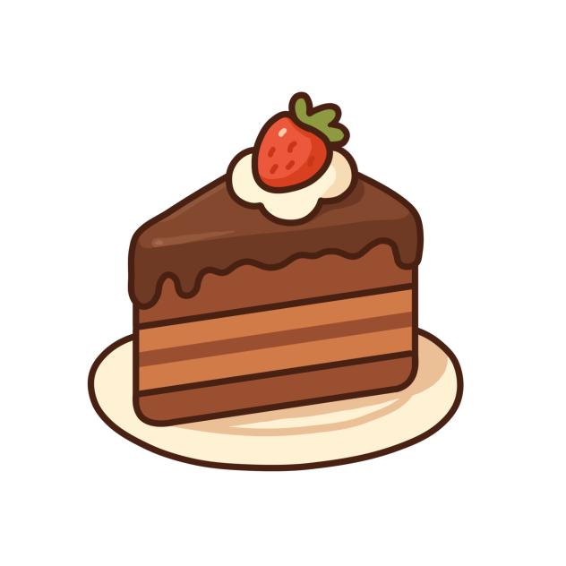 Chocolate cake with strawberry