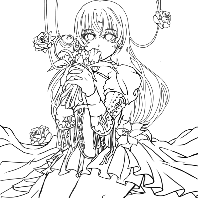 flower knight （線画）