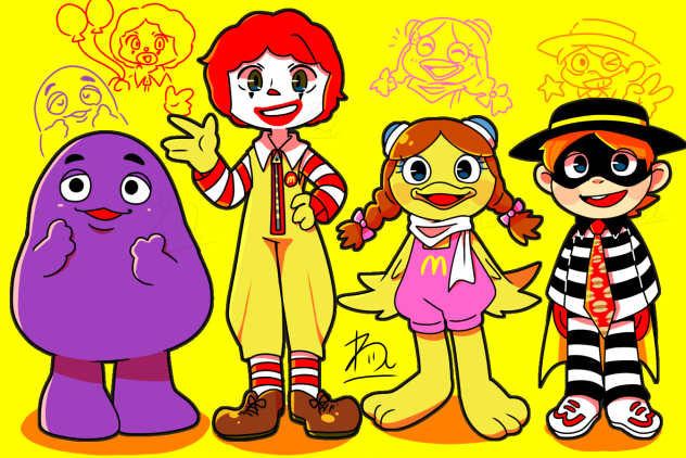 マクドナルドの仲間たち(過去絵)