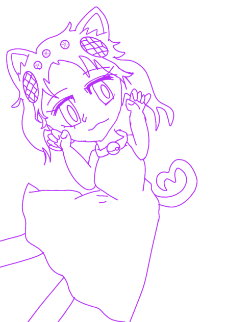 ネコ！　　(線画)