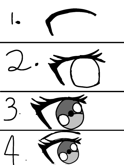How to draw anime eyes