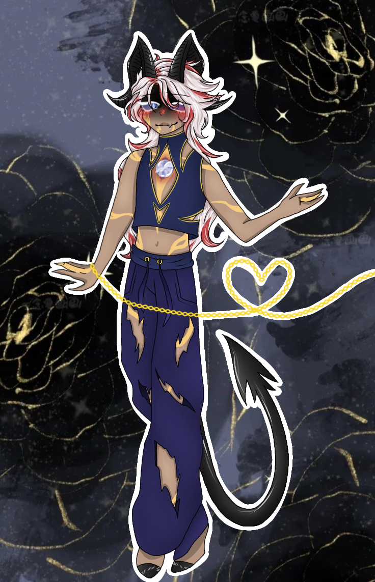 Asher demon holding the leash - ibisPaint