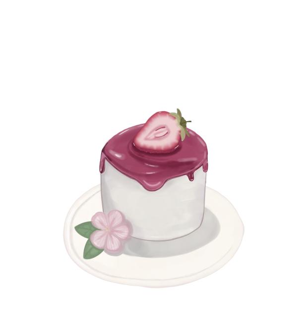 strawberry blossom pudding