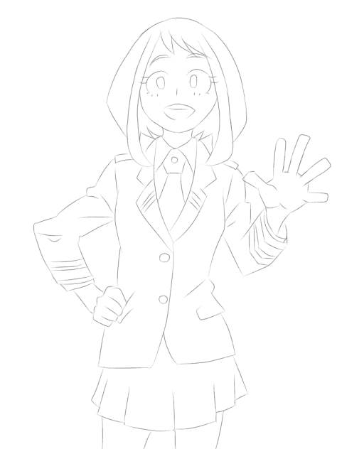 ヒロアカ 麗日お茶子 Ibispaint