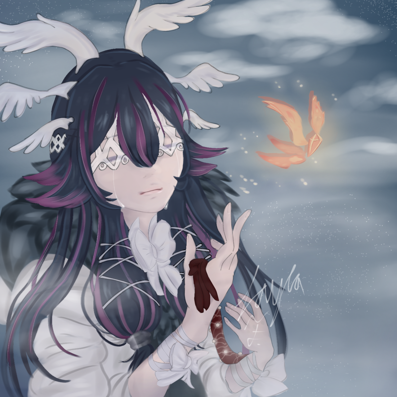 columbina & crimson moth - ibisPaint