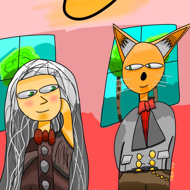 Oriellyn and Glen with old outfits redo