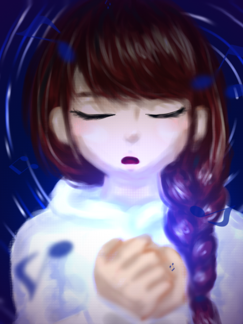 蒼色の歌を詠む