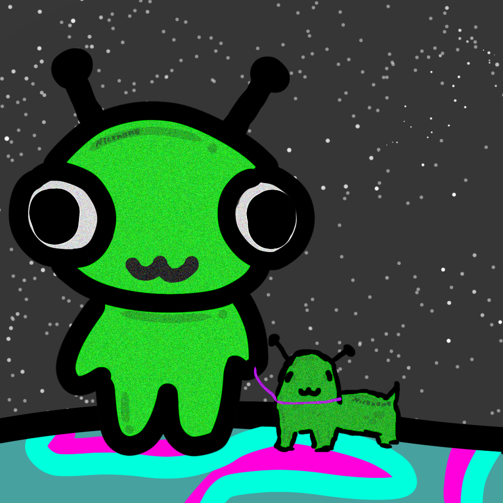 Alien + Dog 👽 - ibisPaint