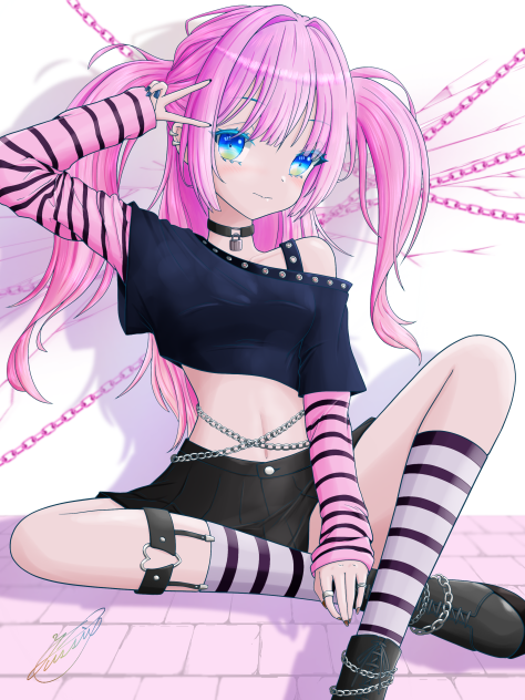 ハーフツイン女子