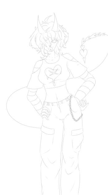 Heartleak Lineart