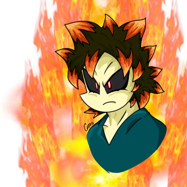 Flaming Cam Bust - ibisPaint