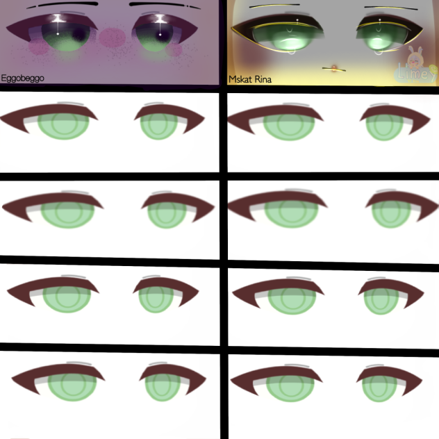 How do you edit eyes collab