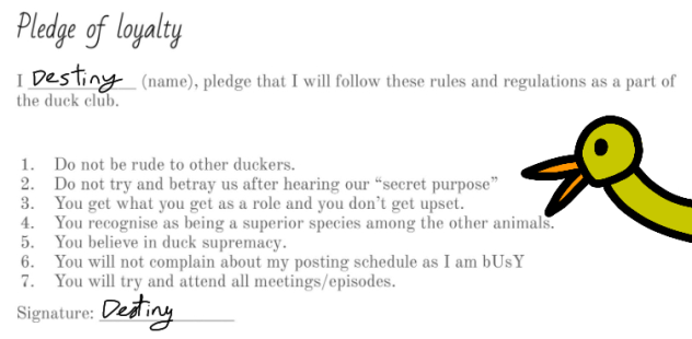 I HAVE JOINED THE DUCKS
