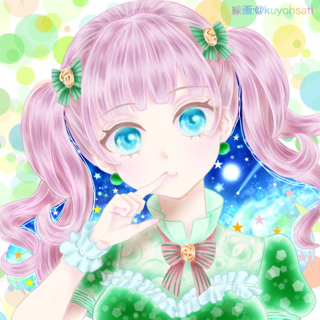 九曜紗千さまの線画お借りしましたー♪