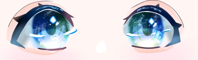 青色の瞳