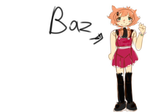 Quick full-body sketch of my persona