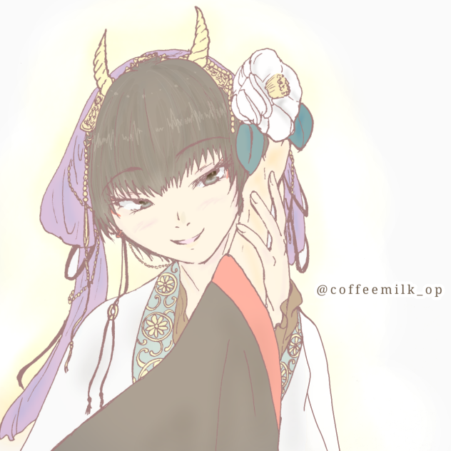 鬼白ワンドロ  白椿