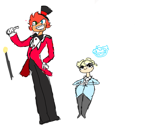 Cain and bubble as humans