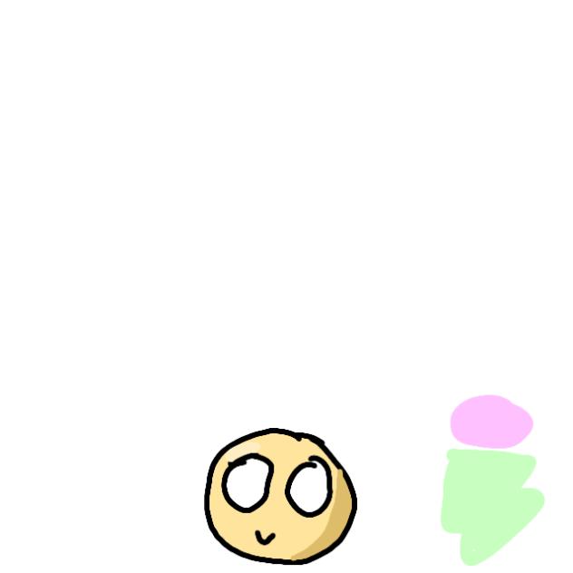 bola bege pulando 🟡🟠⚪ - ibisPaint