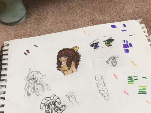 Pomni came out of my sketch book ö