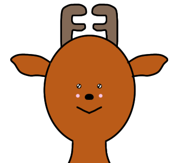 はじめてシカを描きました。