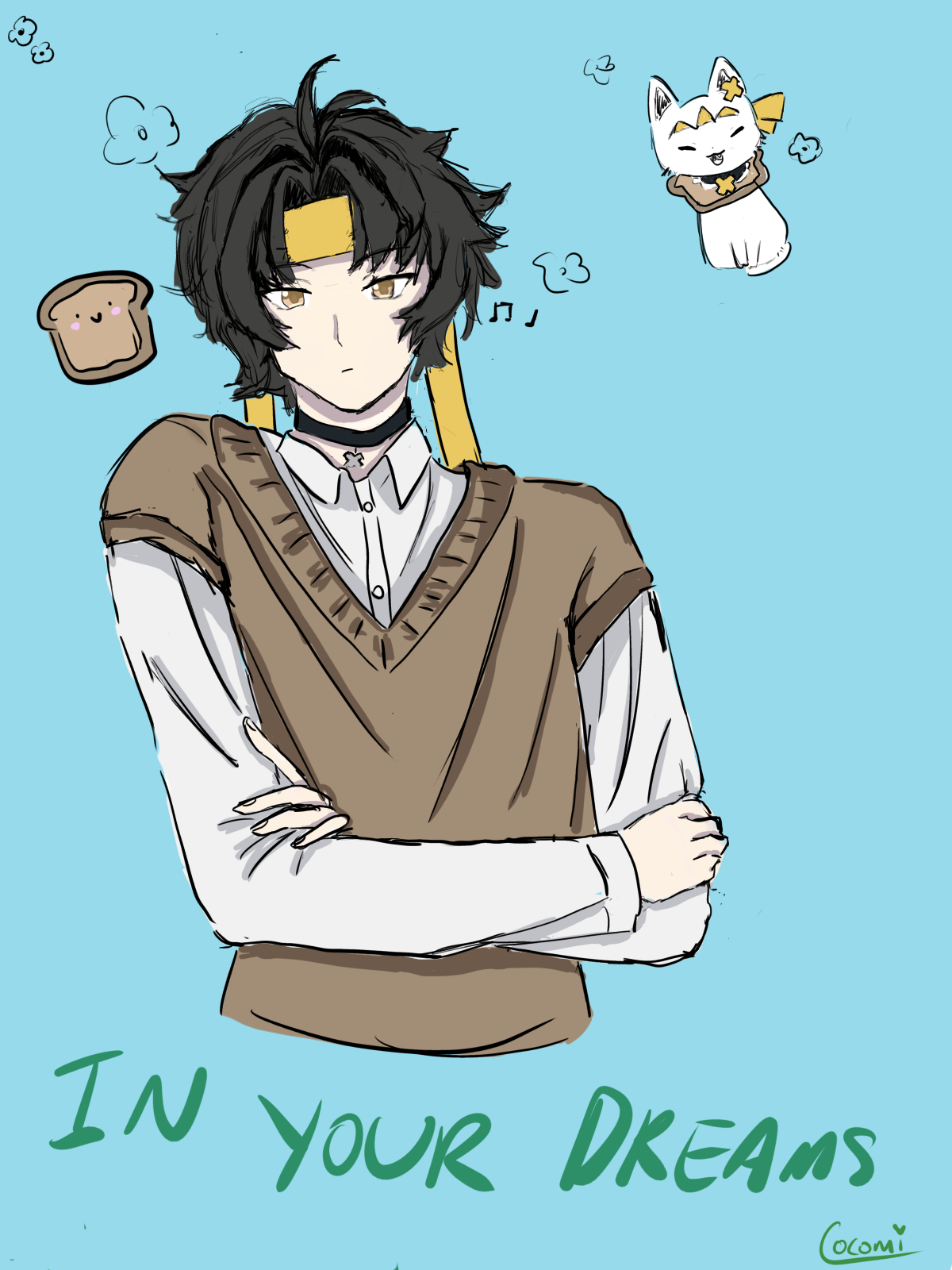 Mysterious rooftop guy - ibisPaint