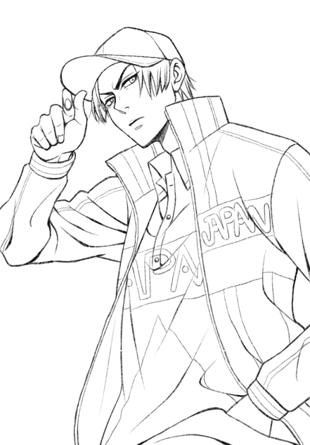 真田弦一郎　線画