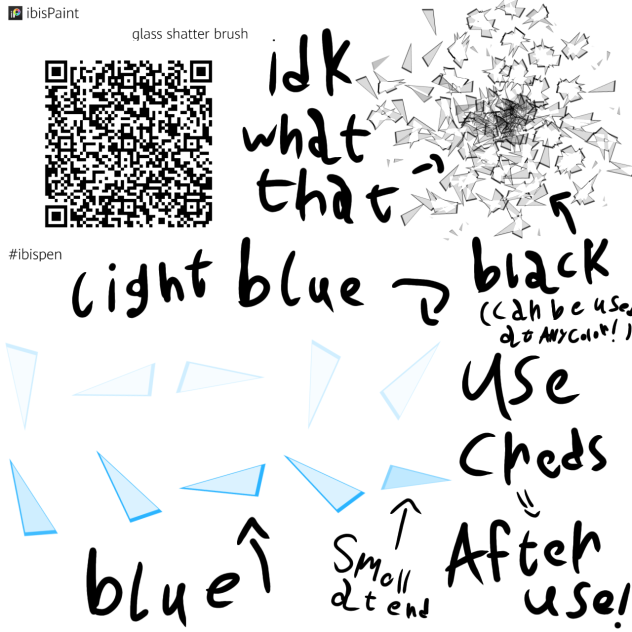 QR shatter glass Brush