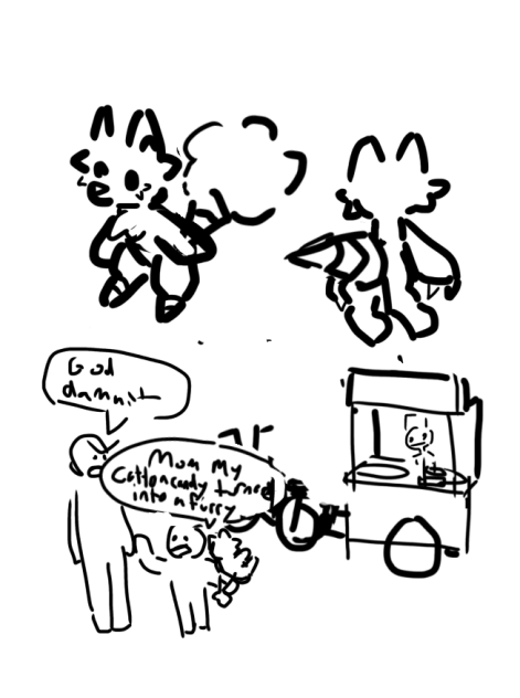 Furry cotton candy