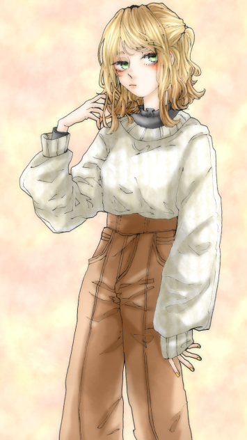 【線画】女の子【拝借】