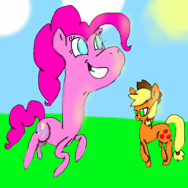 Pinkie pie and applejack