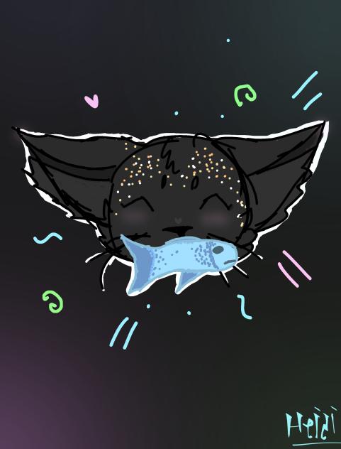 Fishy cat❤️🐈‍⬛🐟