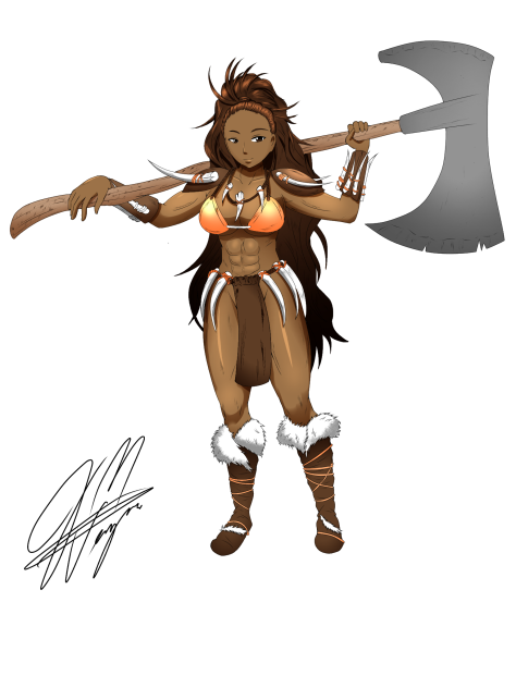 Barbarian anime girl