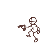 guy shooting a dummy