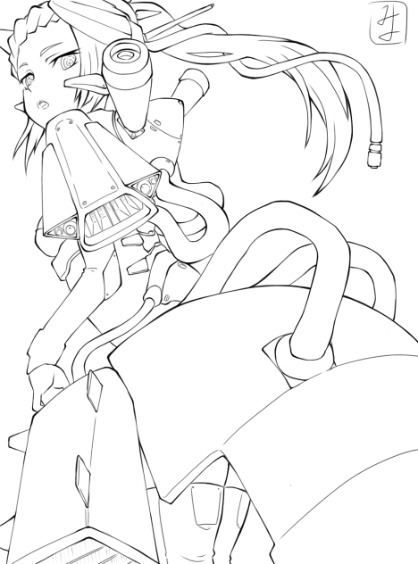 ホバー装備　線画