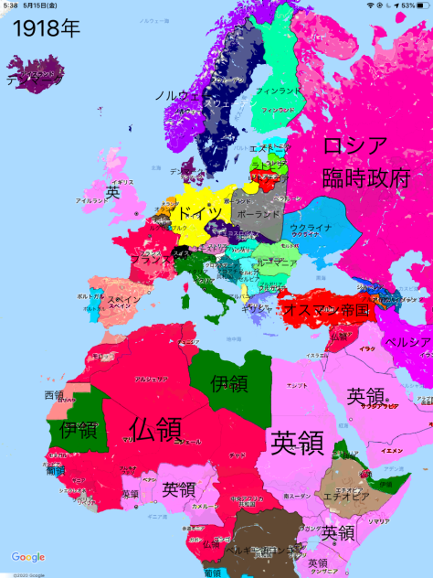 勝手にヨーロッパの国土変化（第一次世界大戦まで）