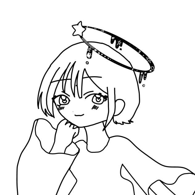 天使　線画