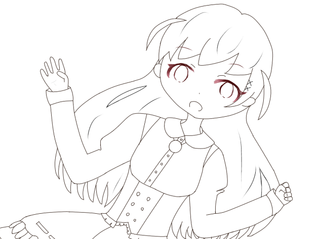 リンちゃん︎💕︎💕 線画