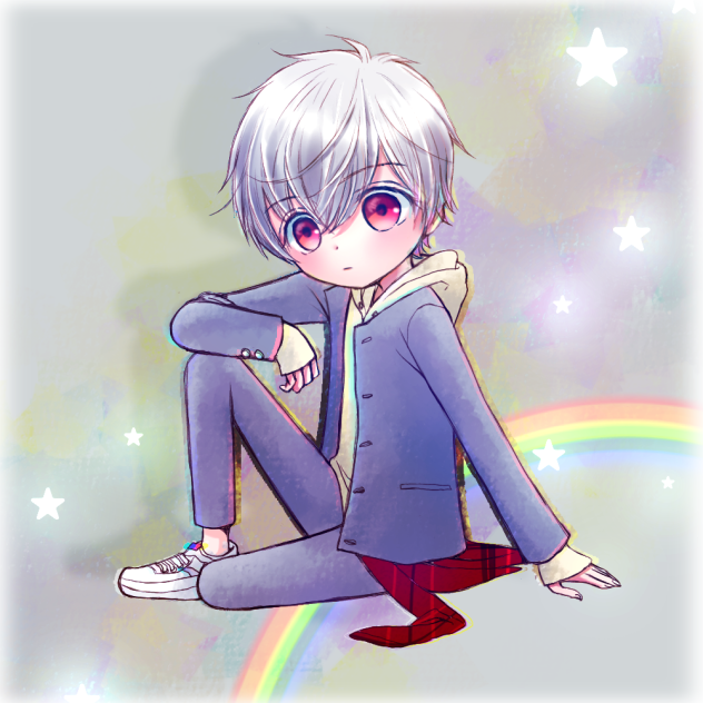 ストリート少年風の塗り絵(完成)