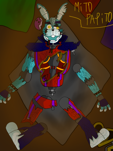Glamrock Bonnie shatteted dead ruined