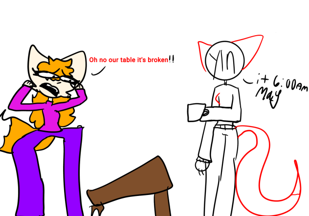 Oh no our table is broken 😢 collab