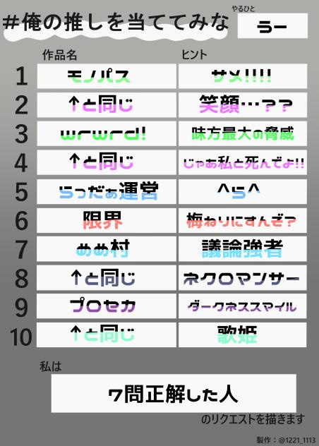 推し