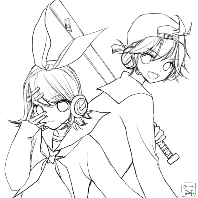 ボカロリンレン塗り絵