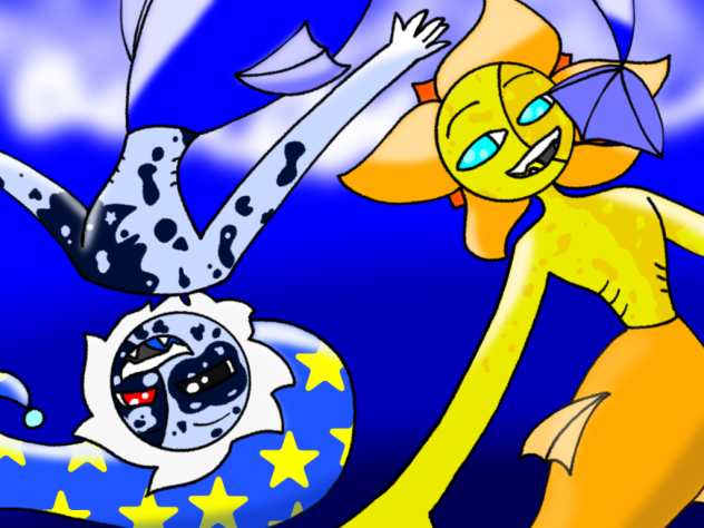 Sun and Moon as Mersharks