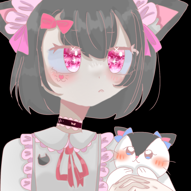 猫メイドと白黒猫