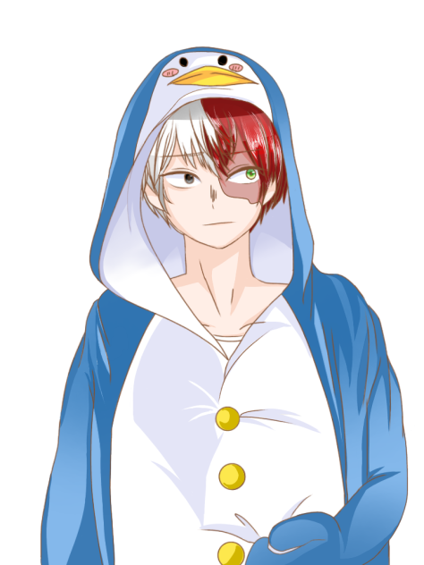 ペンギンの着ぐるみを着た轟 Ibispaint