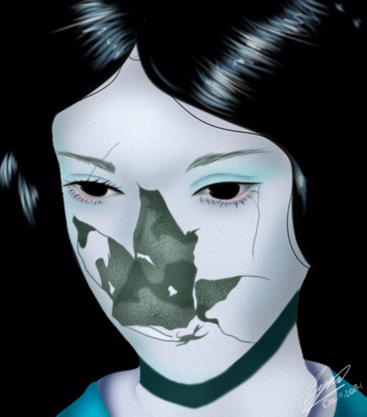 Cracked face thingy idk - ibisPaint