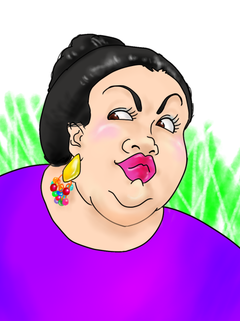 似顔絵練習中　マツコさんを描いてみた
